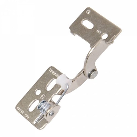 Youngdale Nickel 1/2 in. Overlay Self-Closing Hinge, PK 10 54.106.02x10